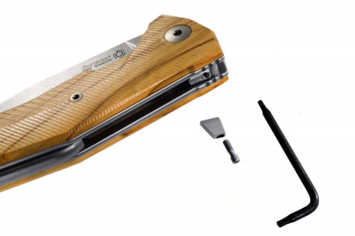 Складной нож Lion Steel KUR UL Olive Wood Flipper фото 4